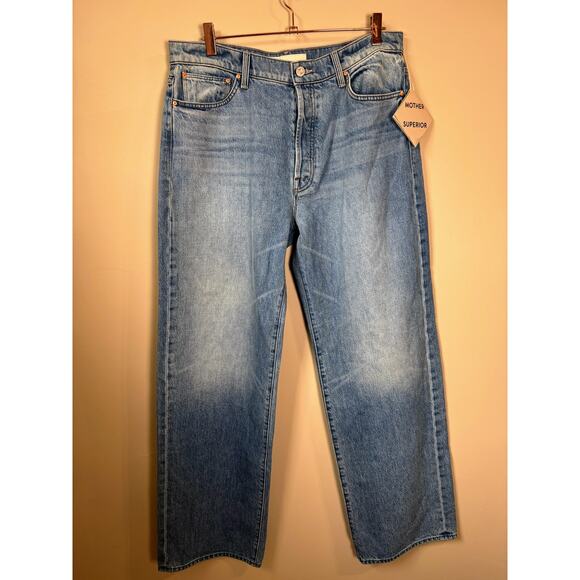 NEW NWT MOTHER Dodger Button Hover Cuff Jeans in Funk N Flare Size 31 - Picture 2 of 5